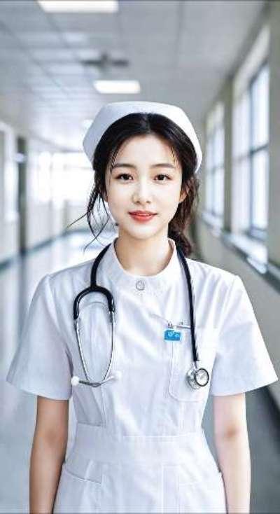 AI扩图清新护理佳人