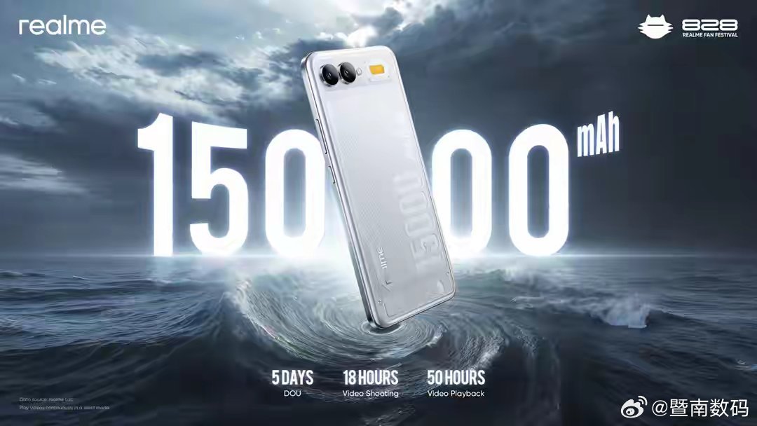【realme真我15000mAh电池新机亮相，搭载天玑7300处理器】real