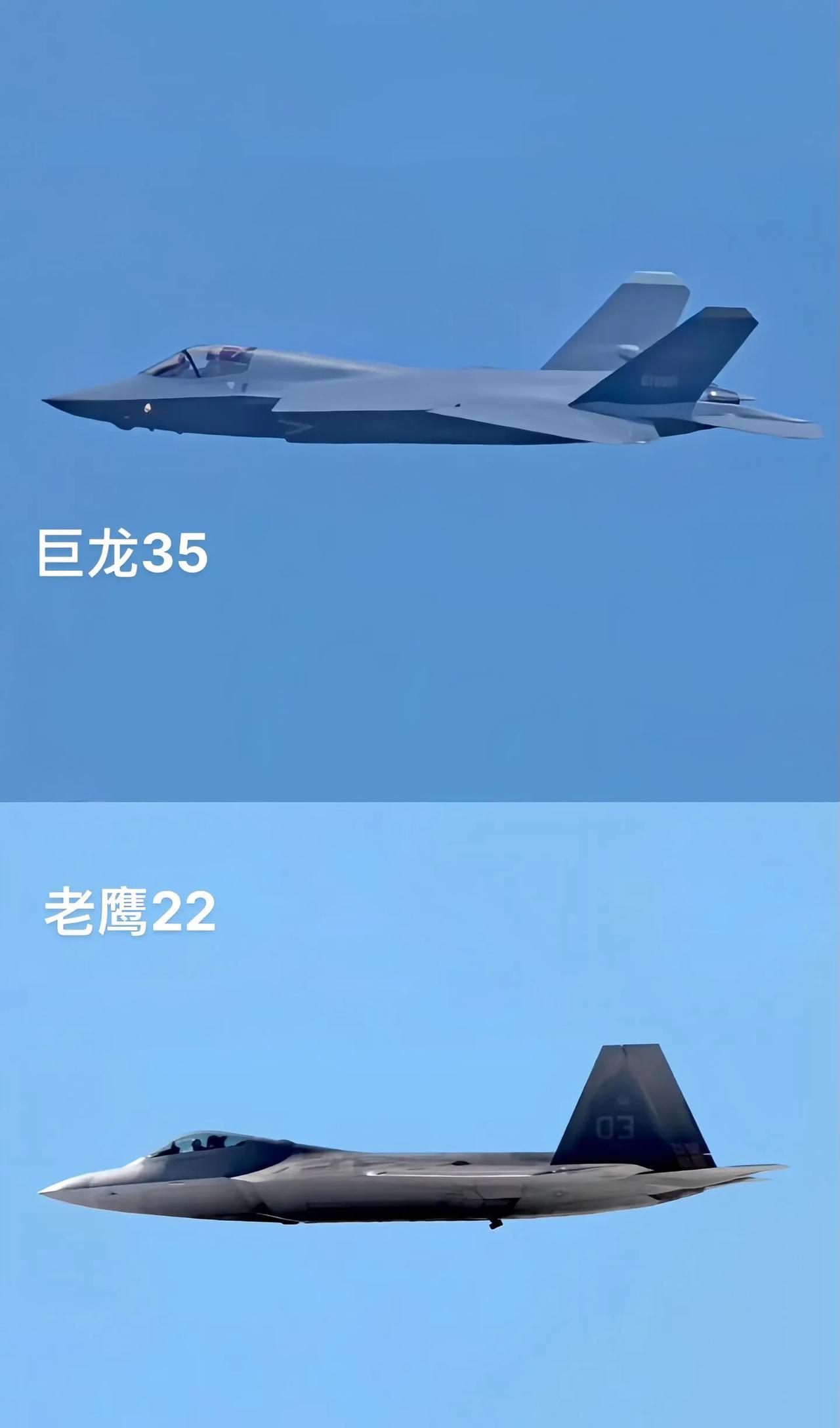 巨龙老鹰相逢！#战斗机#五代机#f22