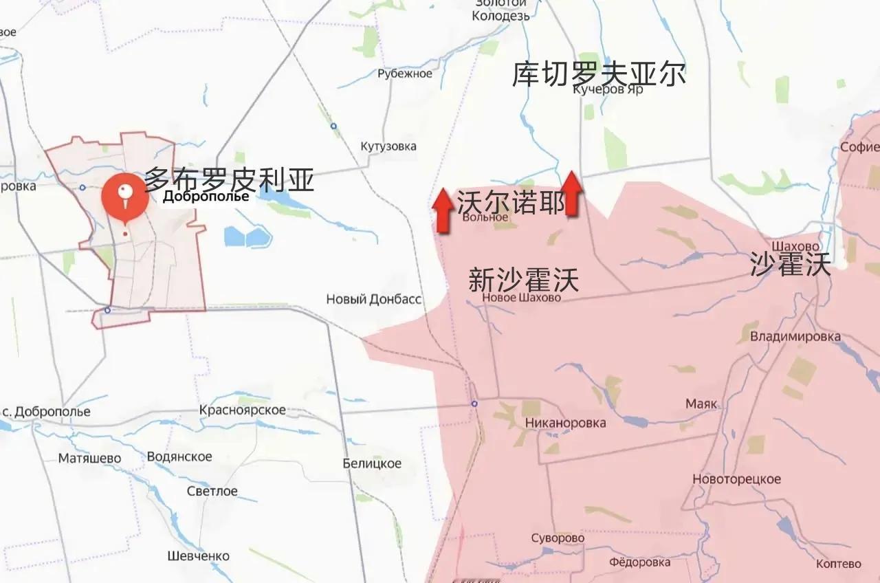俄军在红军城以北的多布罗皮利亚附近重新开始扩展，再度占领沃尔诺耶，即将重返库切罗