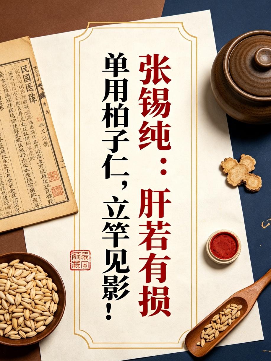 一味药，却能让张锡纯如此推崇！肝若有损，单用柏子仁，立竿见影！说起张锡纯，中
