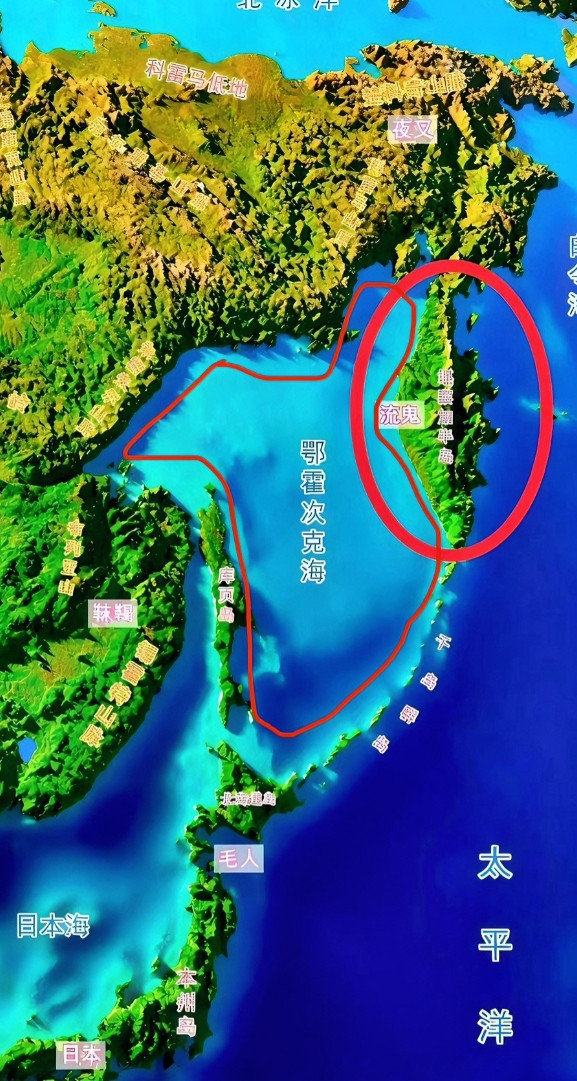 俄罗斯不光独享整个堪察加半岛，还独享了堪察加半岛西南部面积偌大的鄂霍次克海。就面