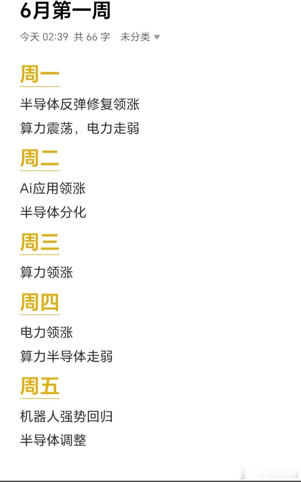 周一、周二、周三：优先布局AI科技细分（半导体、AI应用、算力），滚动切换细分；