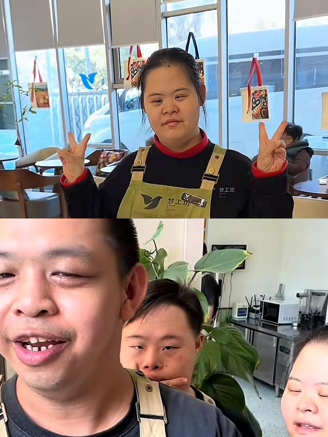 在上海有一家特殊的咖啡厅，里面的工作人员很特殊。是一群糖宝，店名就叫糖宝咖啡