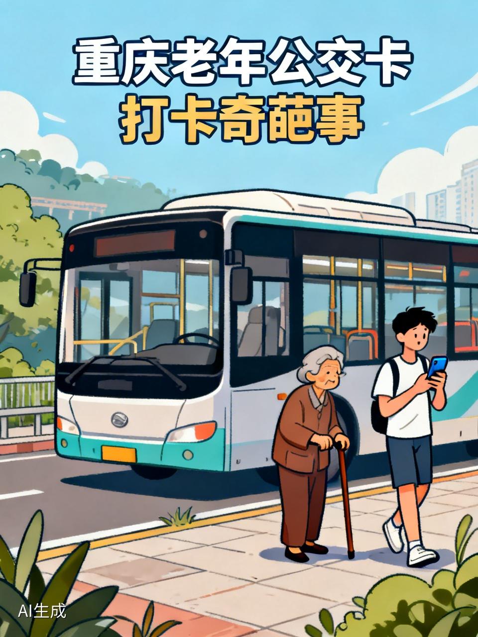 重庆市打卡老年公交卡奇葩事今天在重庆区县一公司车上一个老年人说:一个女的不到6