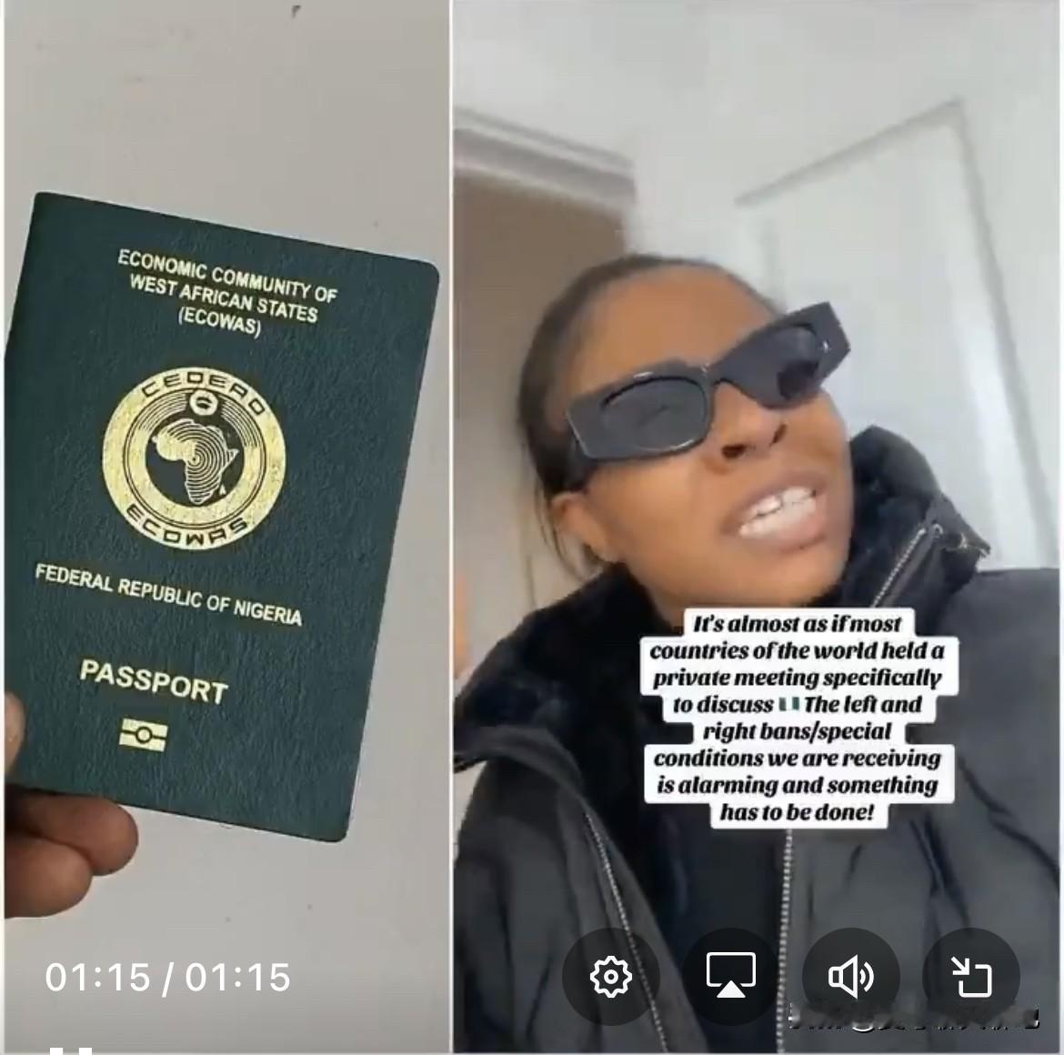 一名尼日利亚女子得知日本将“禁止尼日利亚人赴日留学或访问”后勃然大怒。这名女子声