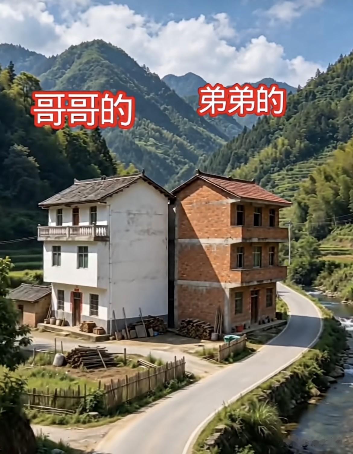 两兄弟这样建房🏠把剪刀叉的位置避开，也不知道好不好⁉️大家觉得这房子怎么