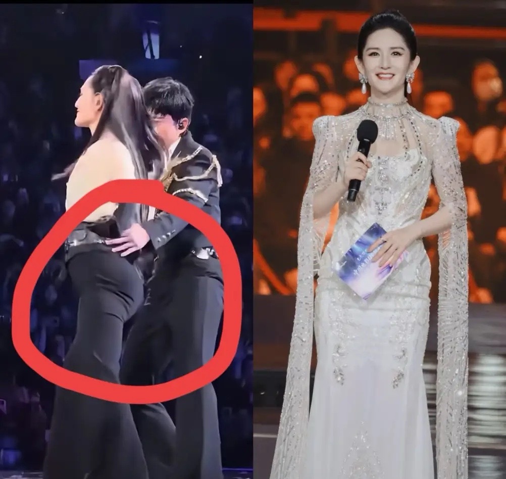 44岁的谢娜给所有女性提了一个醒那就是，在重要场合千万不要穿太过紧身的裤子。跨年