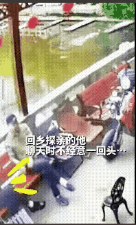 谁能想到，公园里几句家常闲聊的功夫，就能上演生死时速？男子探亲时正和人唠嗑，回头