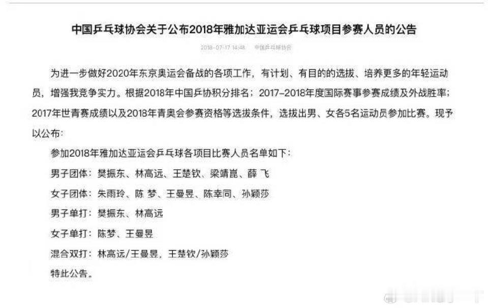 一句“还有樊振东嘛”众人都说雅加达亚运会是青春风暴，队友是青春，好似只有他在承