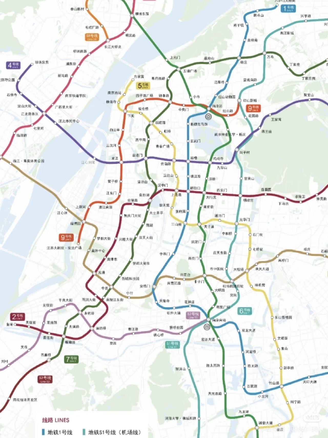 南京地铁🚇缺乏横向线路[捂脸哭][捂脸哭][捂脸哭]缺少这条红色横向走向的地铁线，