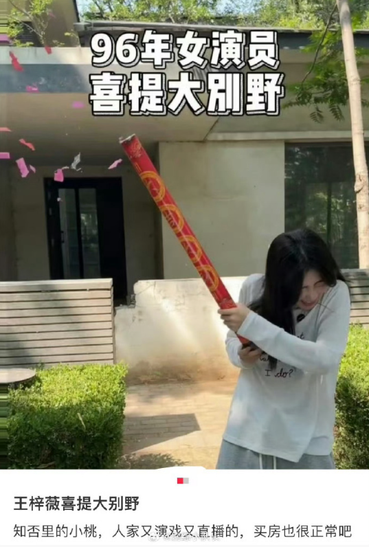 王梓薇买别墅，知否里的小桃（王梓薇）买了套别墅，赵丽颖真的是她的贵人，给她介绍了