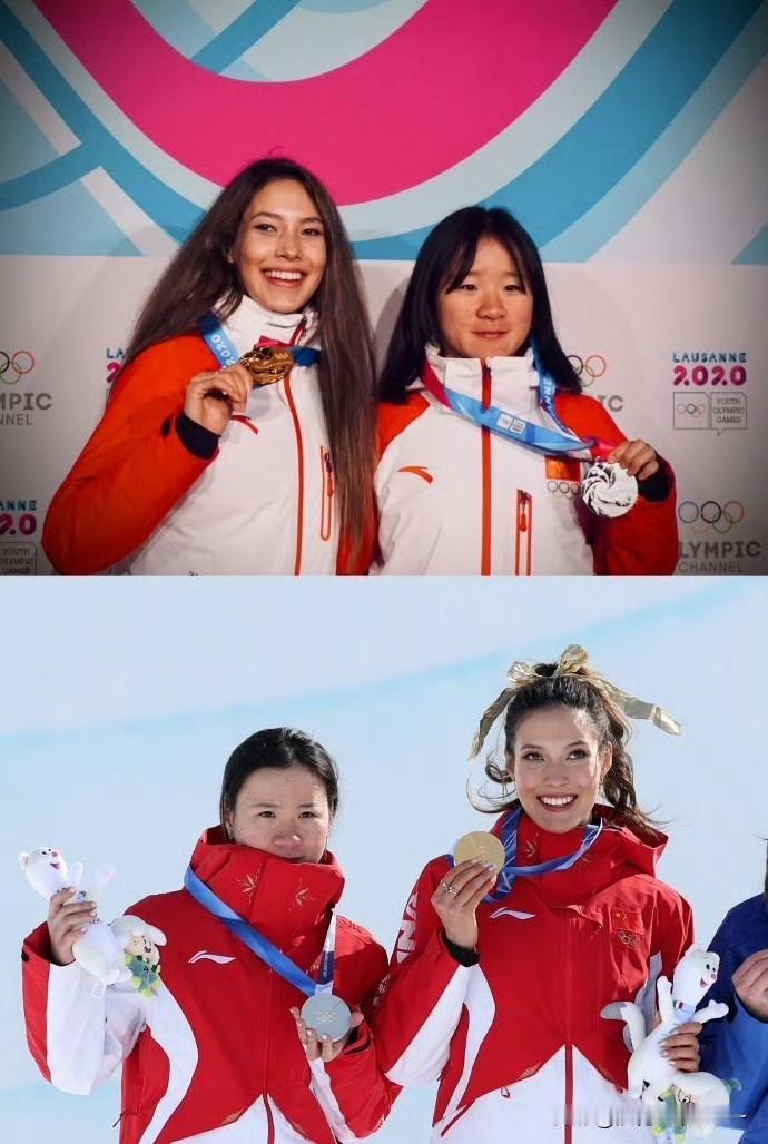 慧当凌绝顶！[捂脸哭]谷爱凌和李方慧的2020年和2026年！还记得吗？202