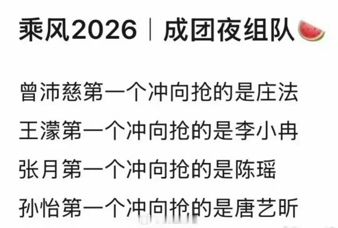 孙怡第一个抢的是唐艺昕《乘风2026》总决赛选人名场面直接封神！竞技舞台人人权