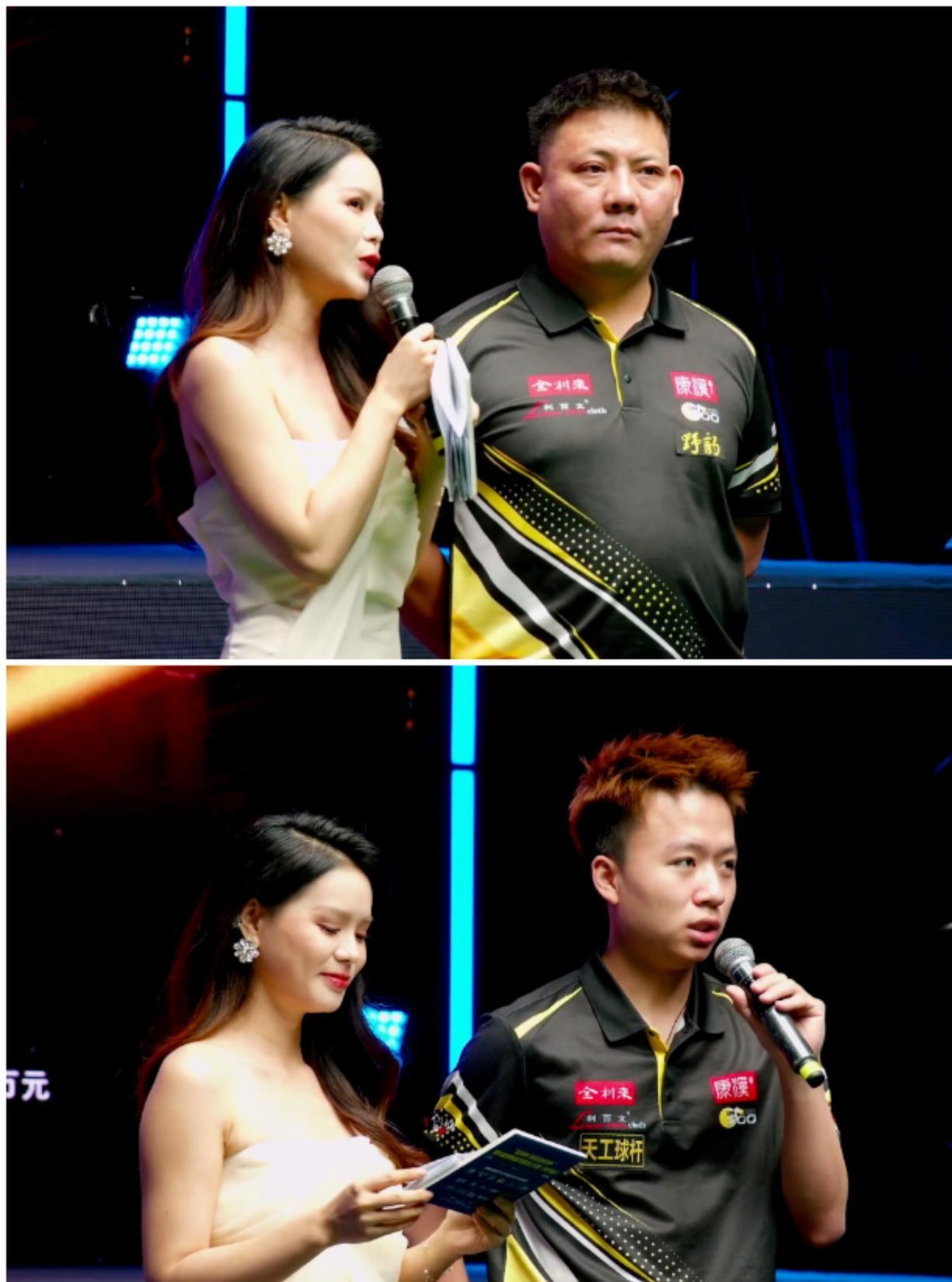 不知道的还以为领奖台站反了。斯诺克900赛打完，郑宇伯拿了冠军，结果赛后镜头