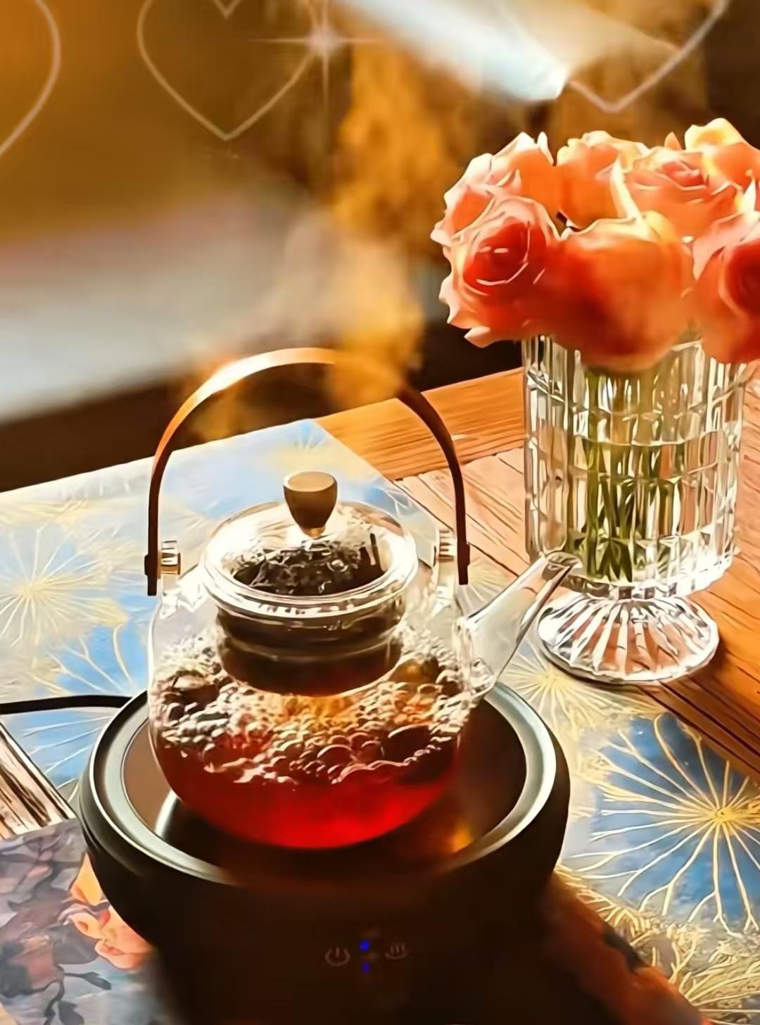 閑暇品茶靜心憶往事！🌹🌹🌹