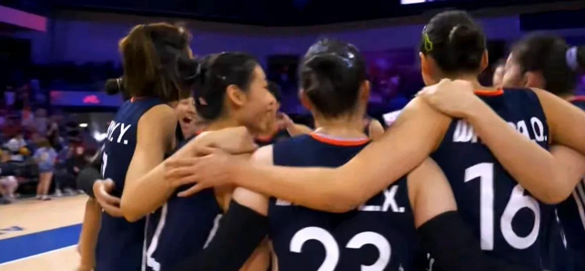 中国女排3-2美国球员得分吴梦洁26庄宇珊17董禹含4龚翔宇14王媛媛