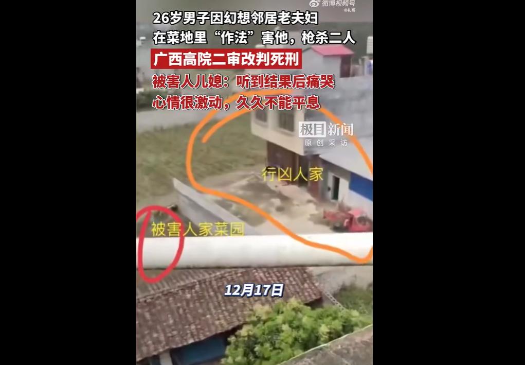 广西何某乖耗时3月改装枪支，射杀无辜邻居老人，作案后清理现场、藏匿凶器。前