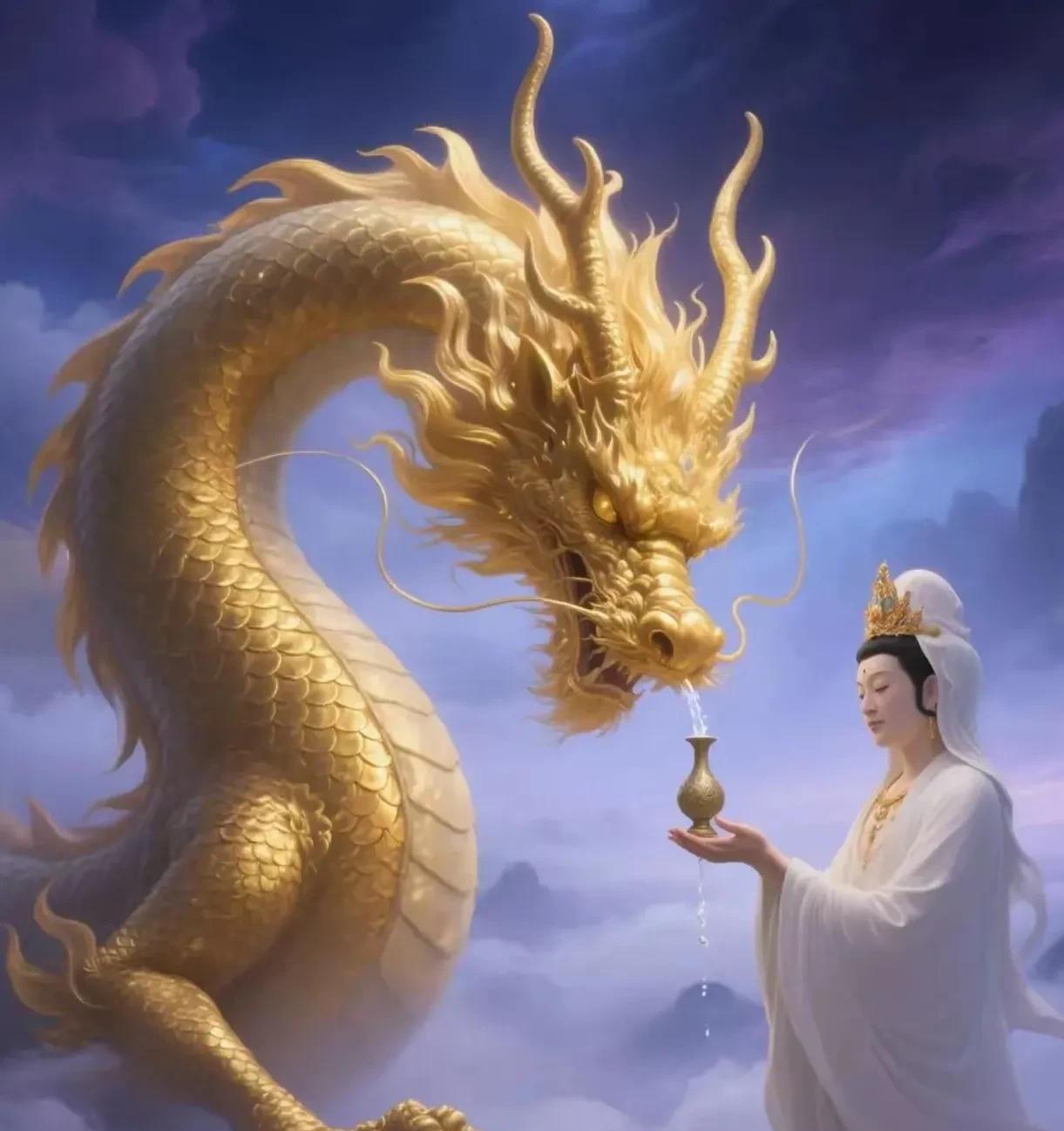 观音慈悲垂询：“属龙的缘主何在？”龙灵感应，速速回应接福，可破过往晦气，迎来顺遂