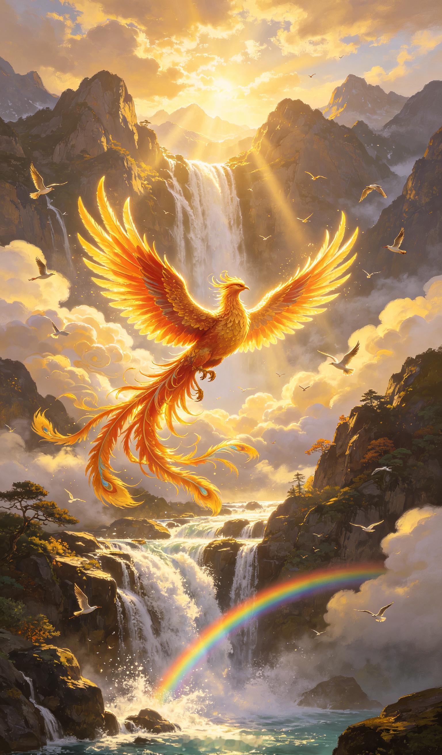 遇见凤凰展翅，吉兆，运势上升，即刻生效。你所有的通道已全部打开，接下来你的日子