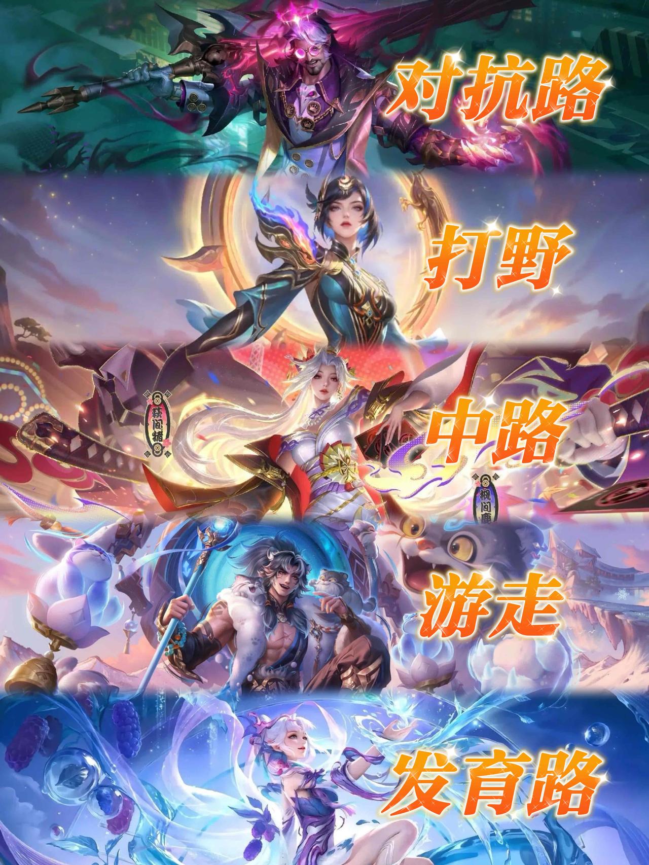 这5个是S40赛季各分路的超标英雄，你同意吗？对抗路：曹操（难逢敌手）打野：