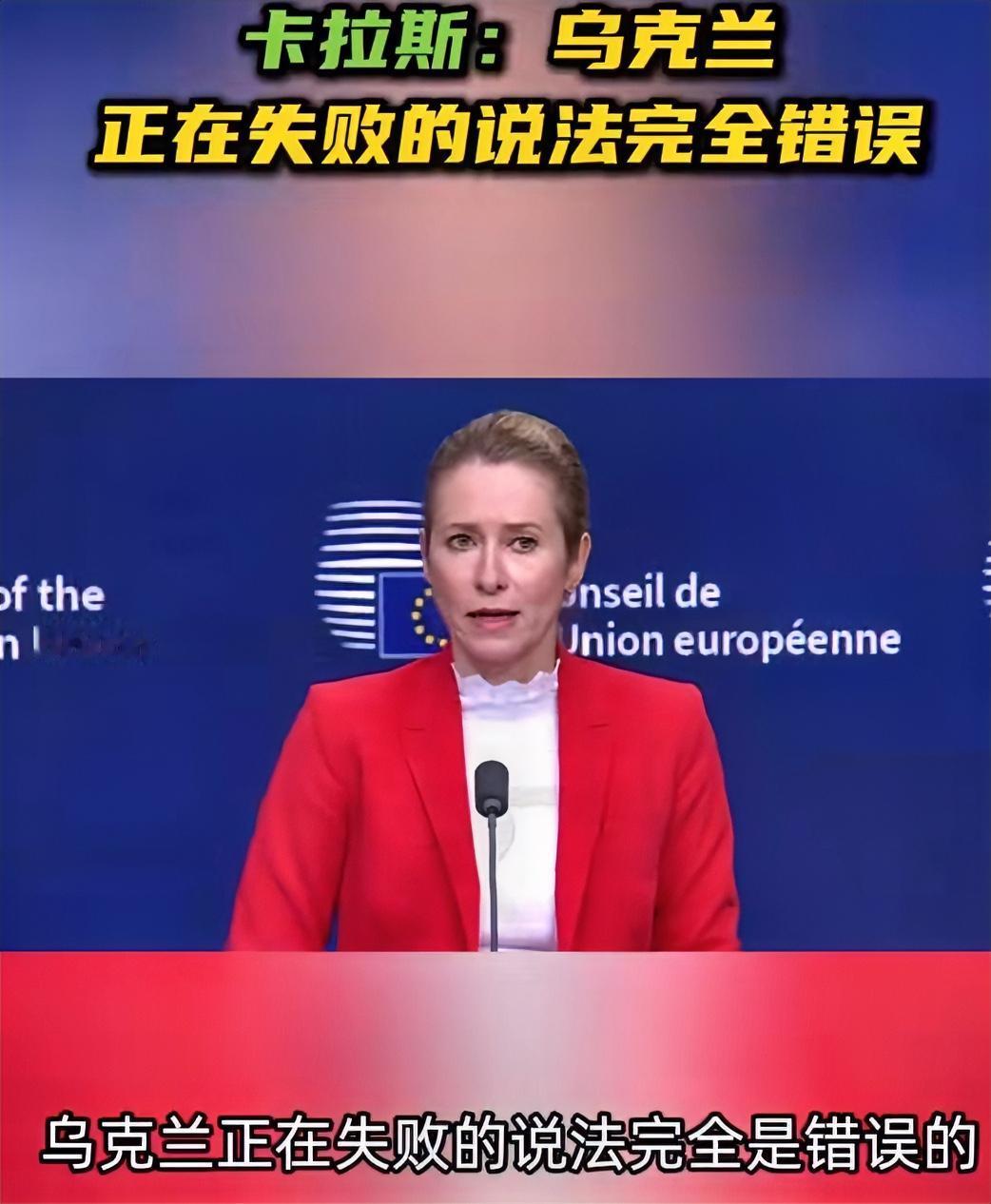 欧盟外交与安全政策高级代表卡拉斯最近声称：