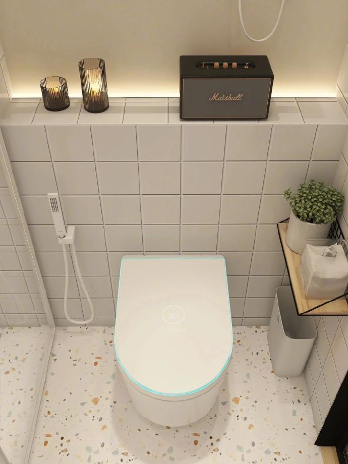 清新原木风的卫生间，看着好好看