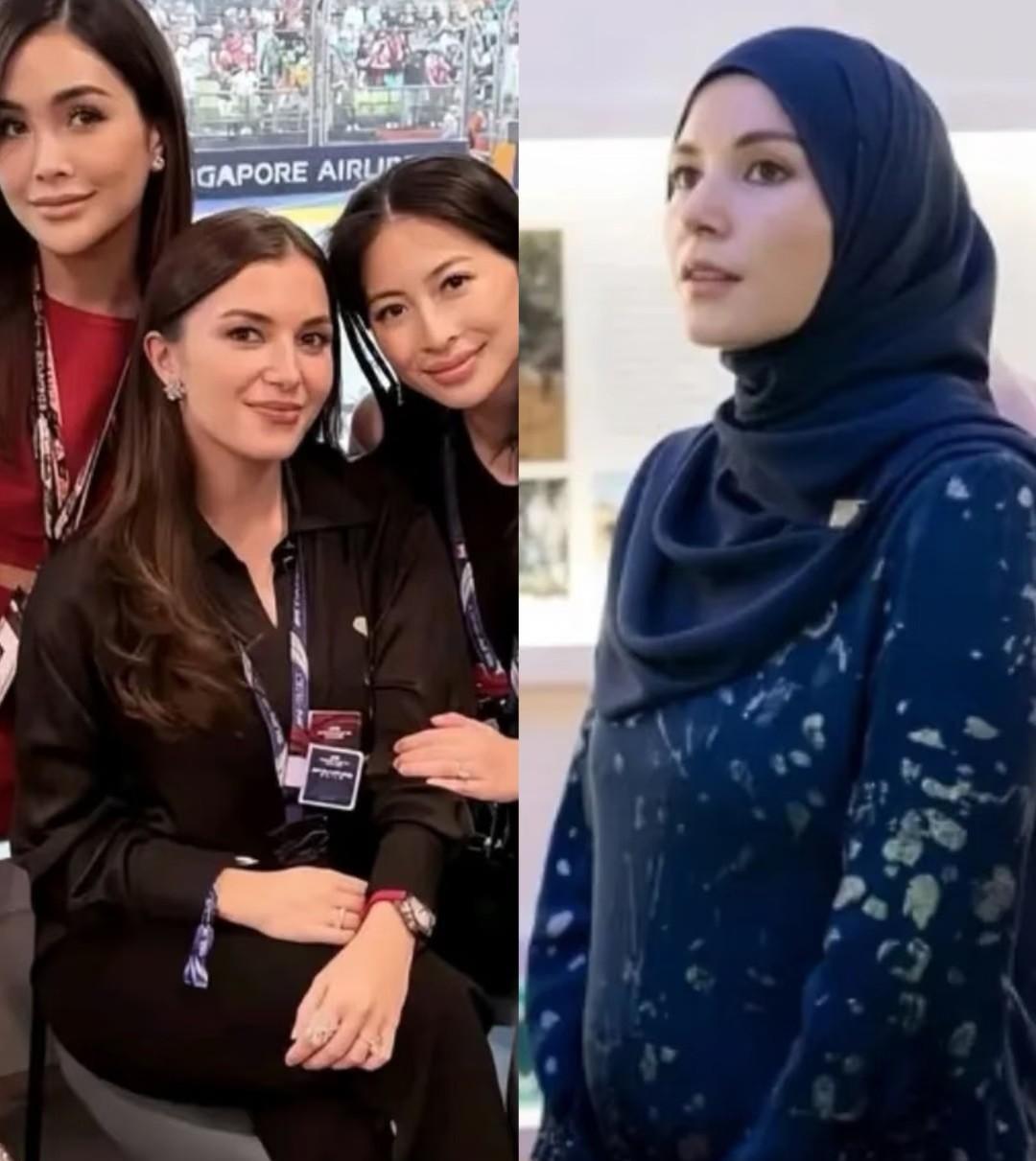 文莱王妃阿妮莎怀孕，肚子若隐如现上个月文莱王妃阿妮莎和老公阿杜马丁在文莱引发了