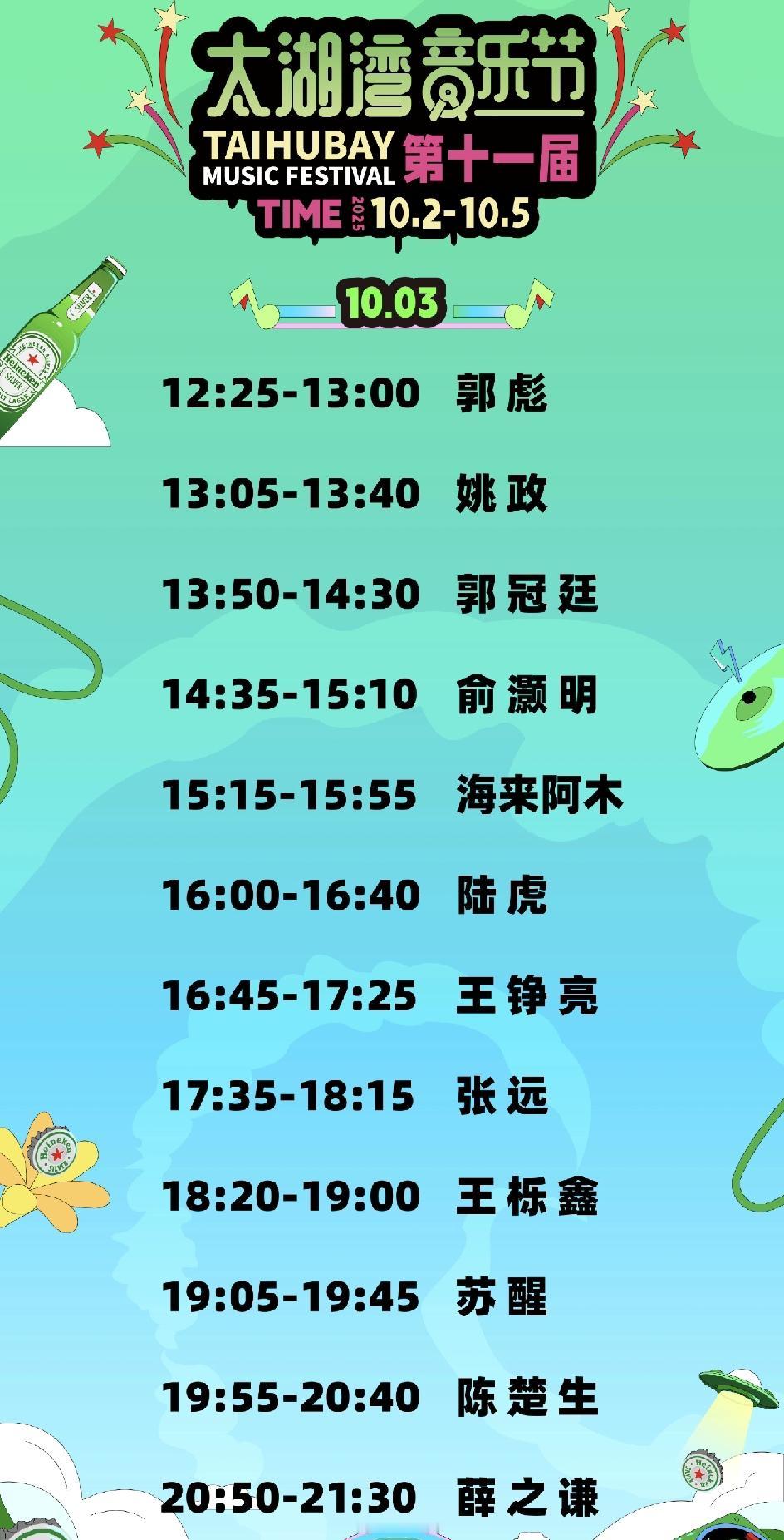 太湖湾音乐节，0713到了9个，这应该是0713人数最多的一次了吧。从快乐再出