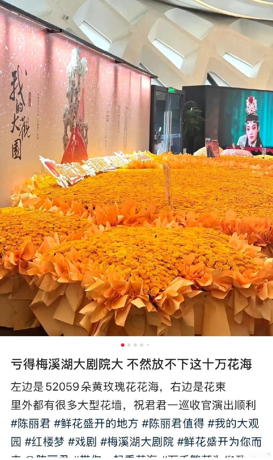 戏迷还是比剧迷，影迷，歌迷有实力，陈丽君《我的大观园》长沙站成花卉市场，送花跟不