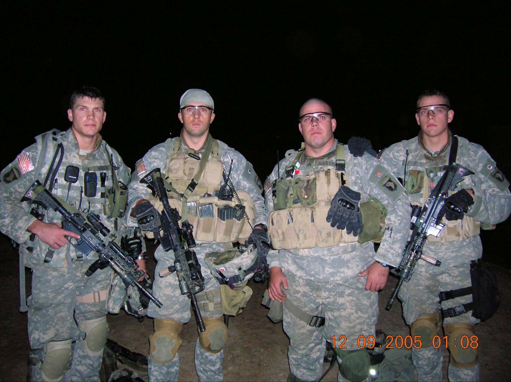 🔻这是美国战争部长赫格赛斯军旅生涯中指挥的最大规模美军作战单位：一个排（和排中