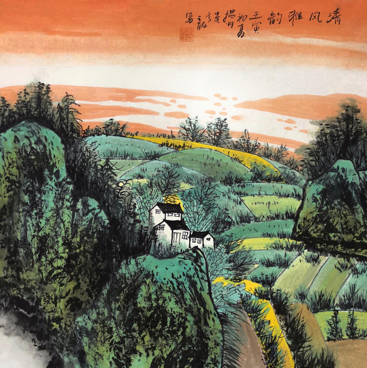 【每天坚持一幅画】今天我画了一幅杜鹃和平鸽小写意花鸟，这个是我打算教学生的示范课