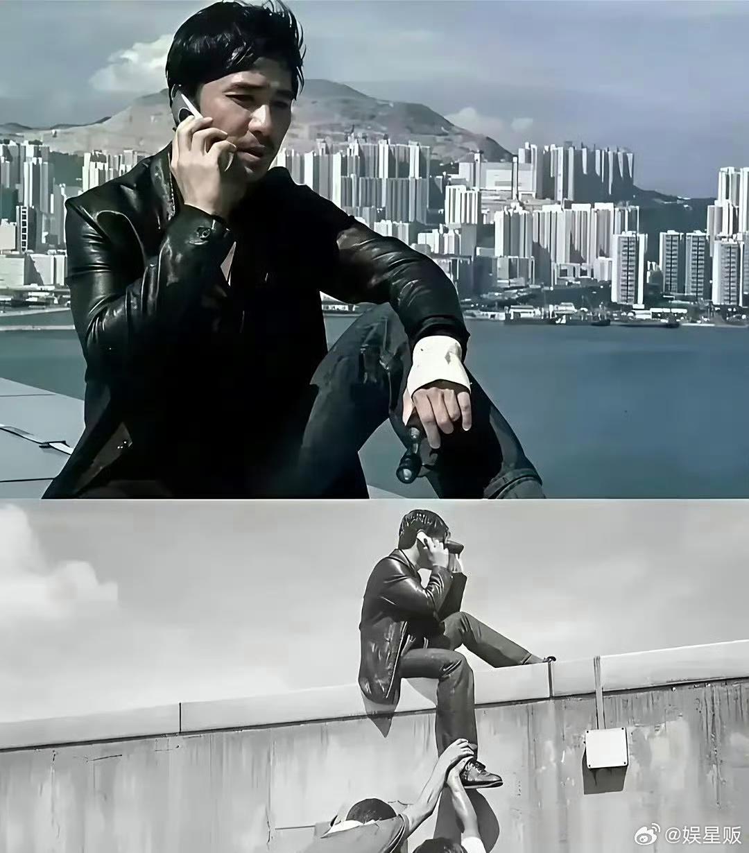 现在才知道原来电视剧上坐在楼顶吹风，是这样拍摄的。​​​