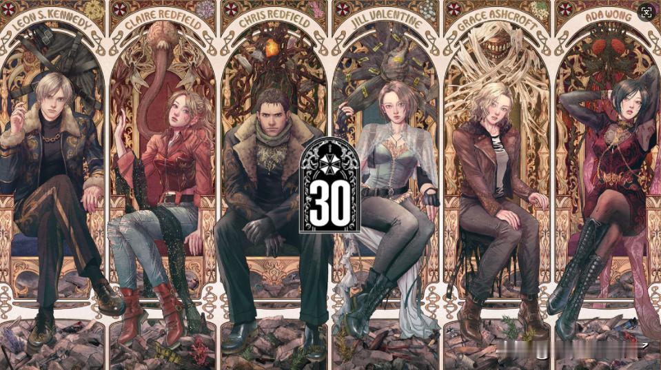经典恐怖游戏《生化危机》将于2026年3月22日迎来30周年，今天卡普空率先公布