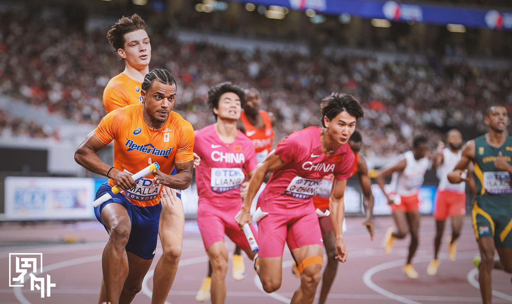 男子4×400米接力中国队刷新全国纪录2025年东京田径世锦赛男子4x400米