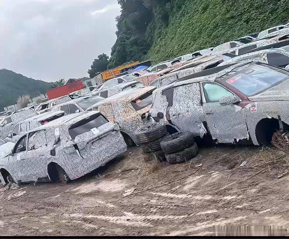 光一个轮胎测试都测试这么多测试车，你更别说其他的了。问界789不是按辆，是按堆