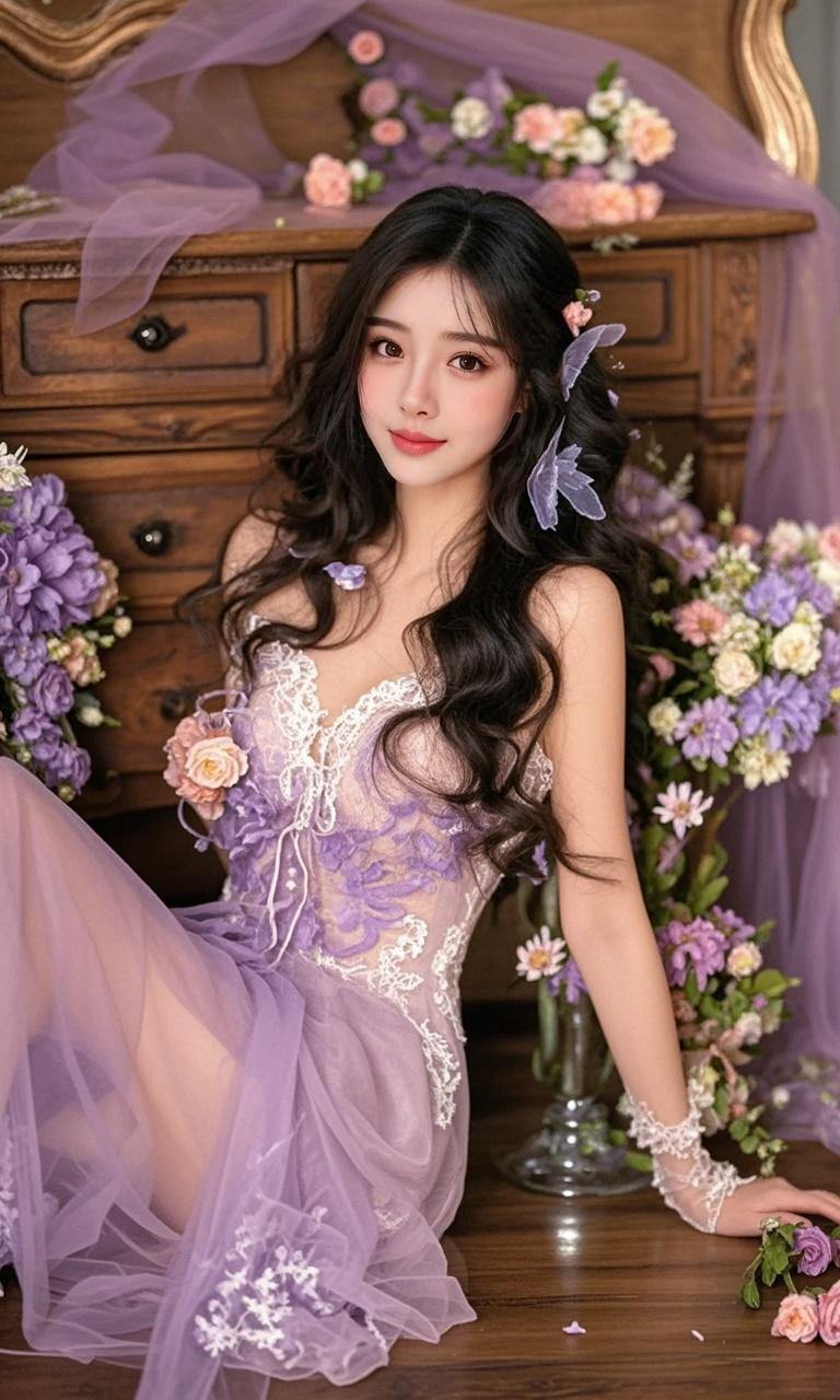 紫蝶梦影 原来ai写真可以这么美 人生总得有一套ai写真吧 谁拍谁好看...