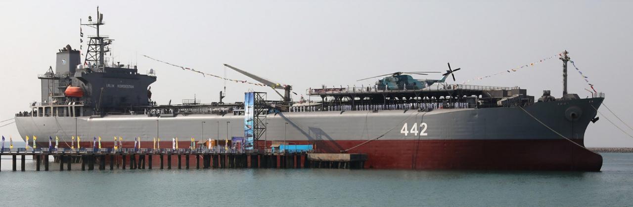 伊朗海军“库尔德斯坦”号浮动基地（舷号442）已正式服役，轻型护卫舰“萨汉德”号