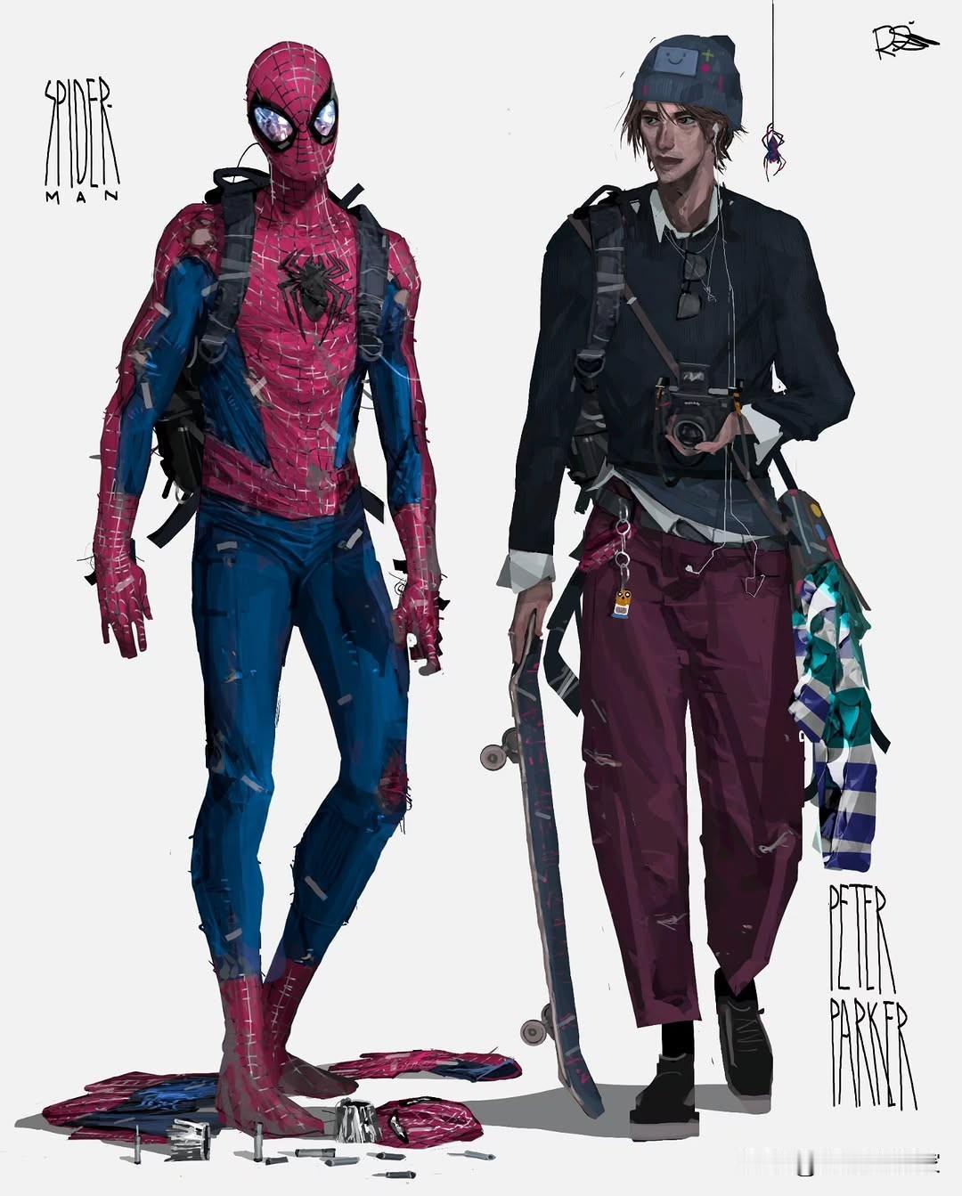 蜘蛛侠插画作品一组画师raza动漫原画分享家二次元插画卡通插画师