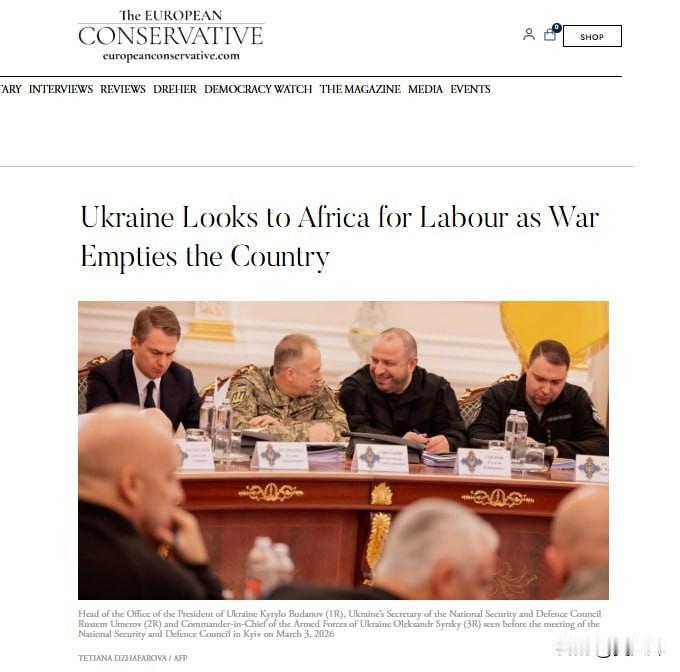 “乌克兰人口锐减，基辅计划引进数百万非洲劳工”《欧洲保守派》杂志发文称，乌