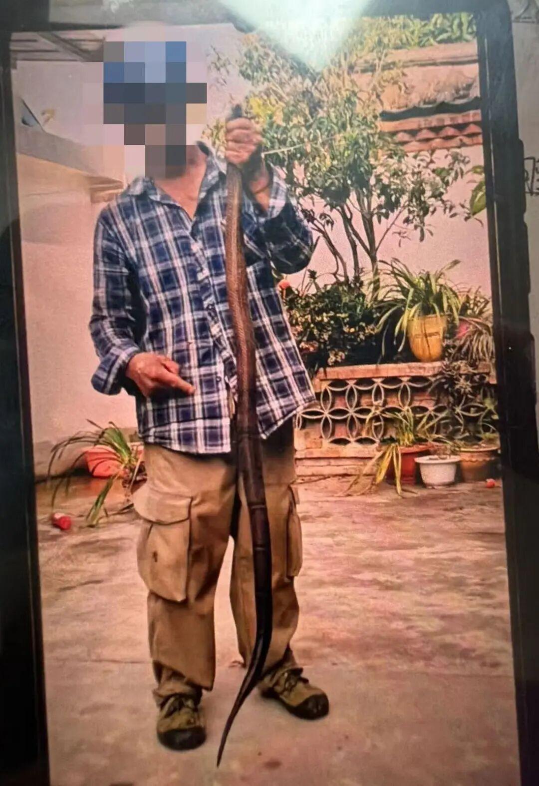 徒手抓蛇，终被蛇咬。近日，云南省保山市昌宁县某58岁的男子李某，他的侄子家阳台