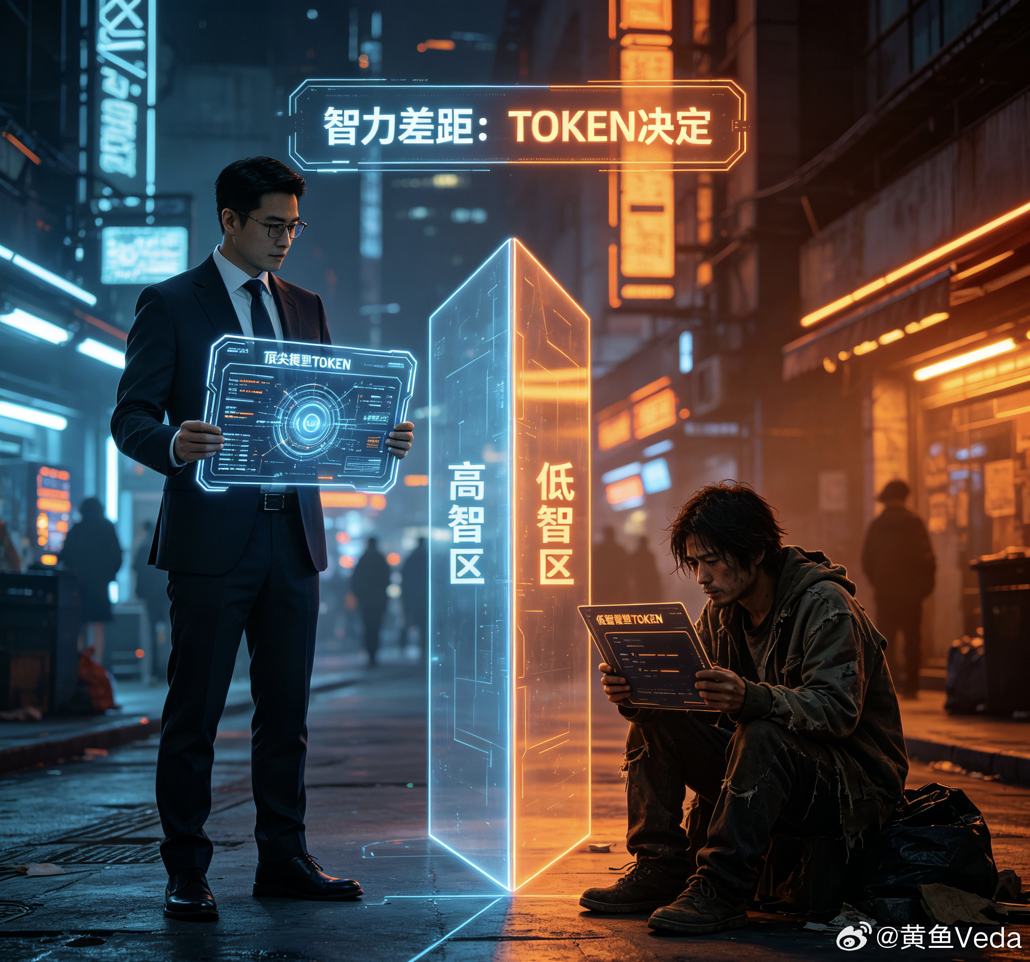 未来，有钱人和穷人之间的差距会不会是TOKEN间的差异？有钱人可以用最顶尖的模型
