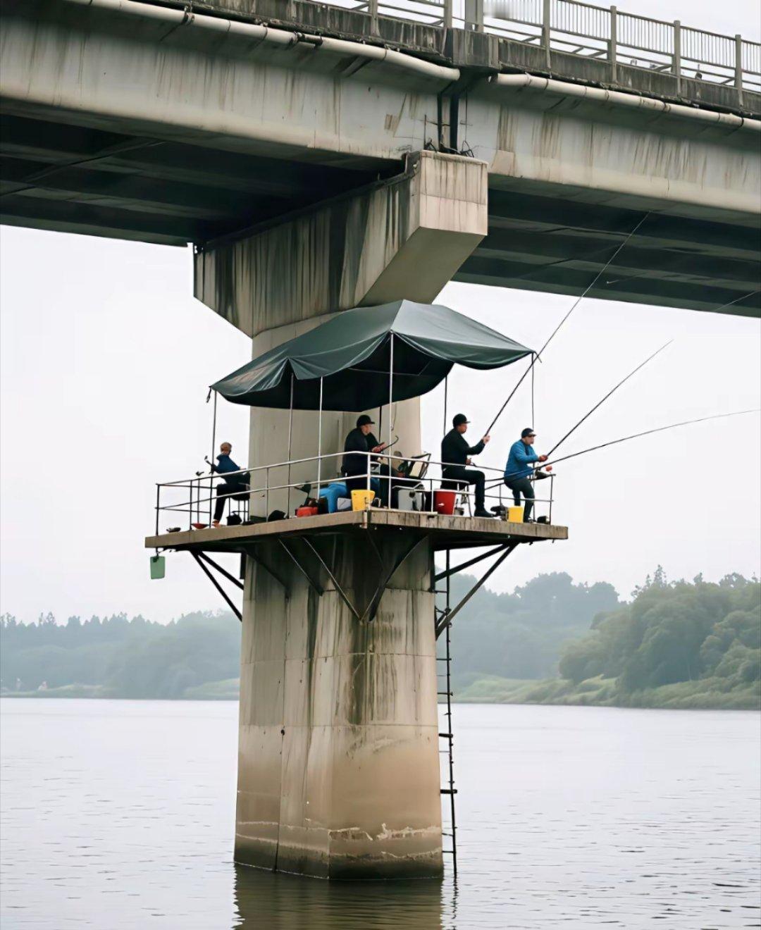 钓鱼位的天花板，好奇是怎么上去的
