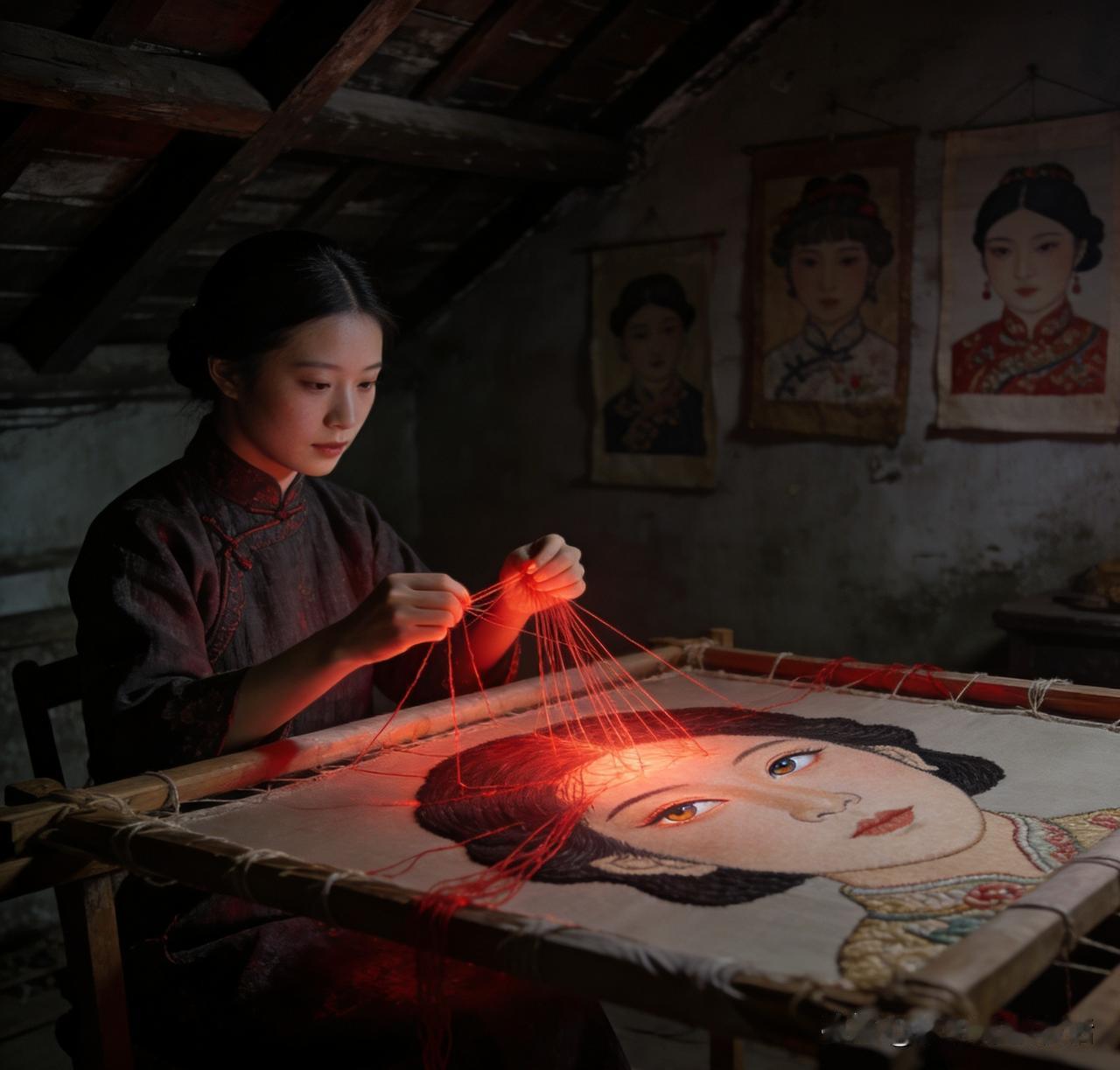 爆款风格的悬疑民间故事《绣魂》哑女阿绣的绣品能卖天价，只因她绣