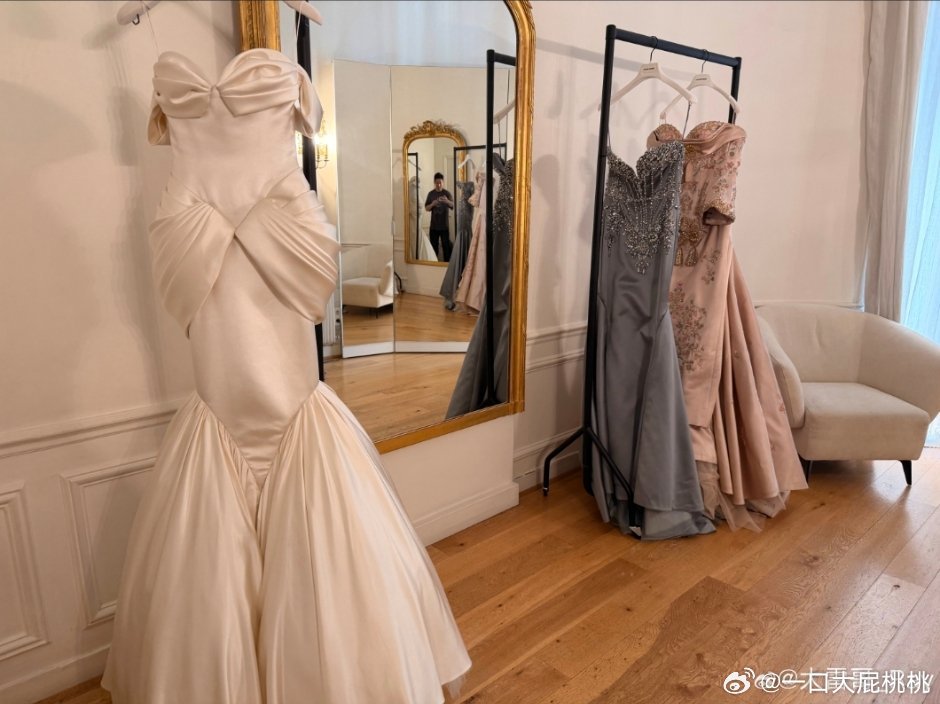 杨紫的白玉兰礼服原来有三套祖海高定备选，最终选了粉色这套。白色也挺好看就是显胯大