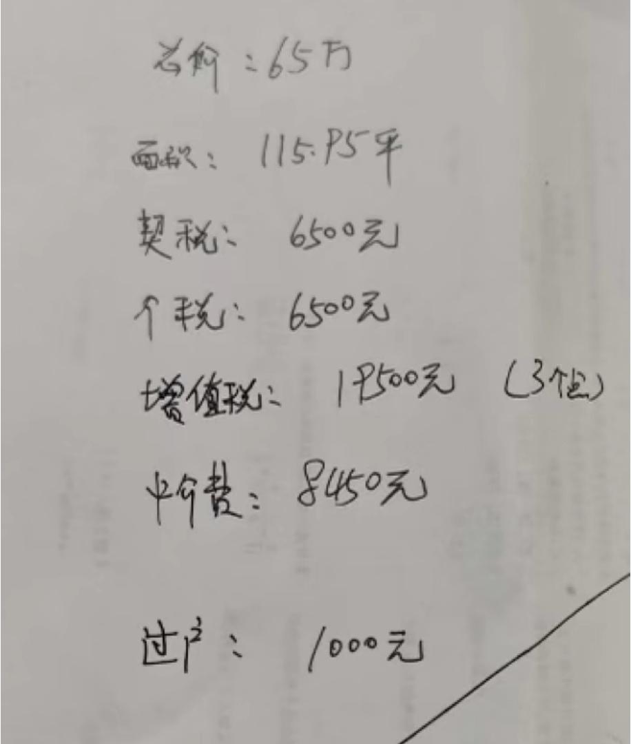 00后女生第一次看二手房，想问问中介给的税费明细合不合适，怕踩坑买亏了😣这套房
