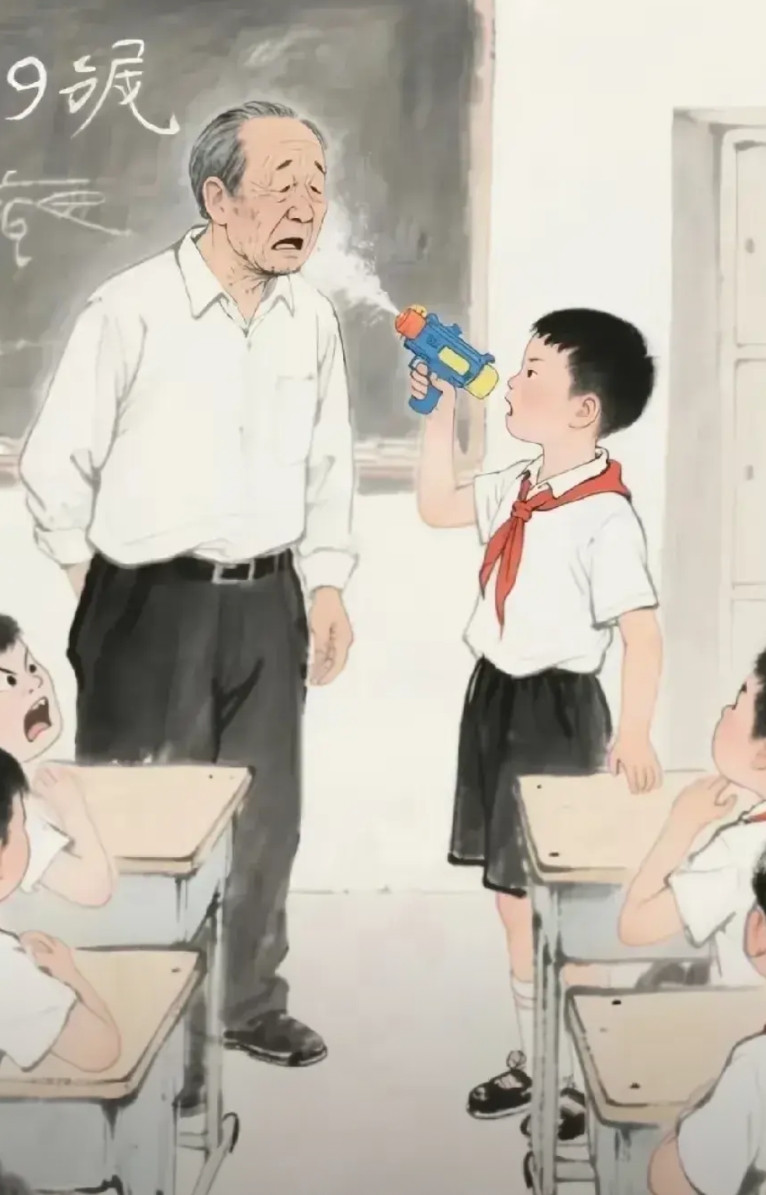 所以谁能告诉我，被学生滋一脸水后的标准操作流程是什么？老师到底应该如何应对？