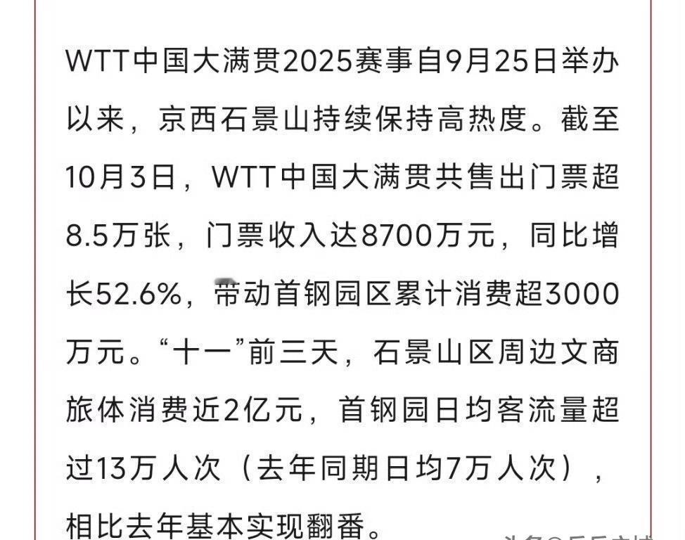 门票卖爆了，首钢园人挤人，1个亿的票钱，三天就砸出去了。皮影乒乓套装卖断货，三