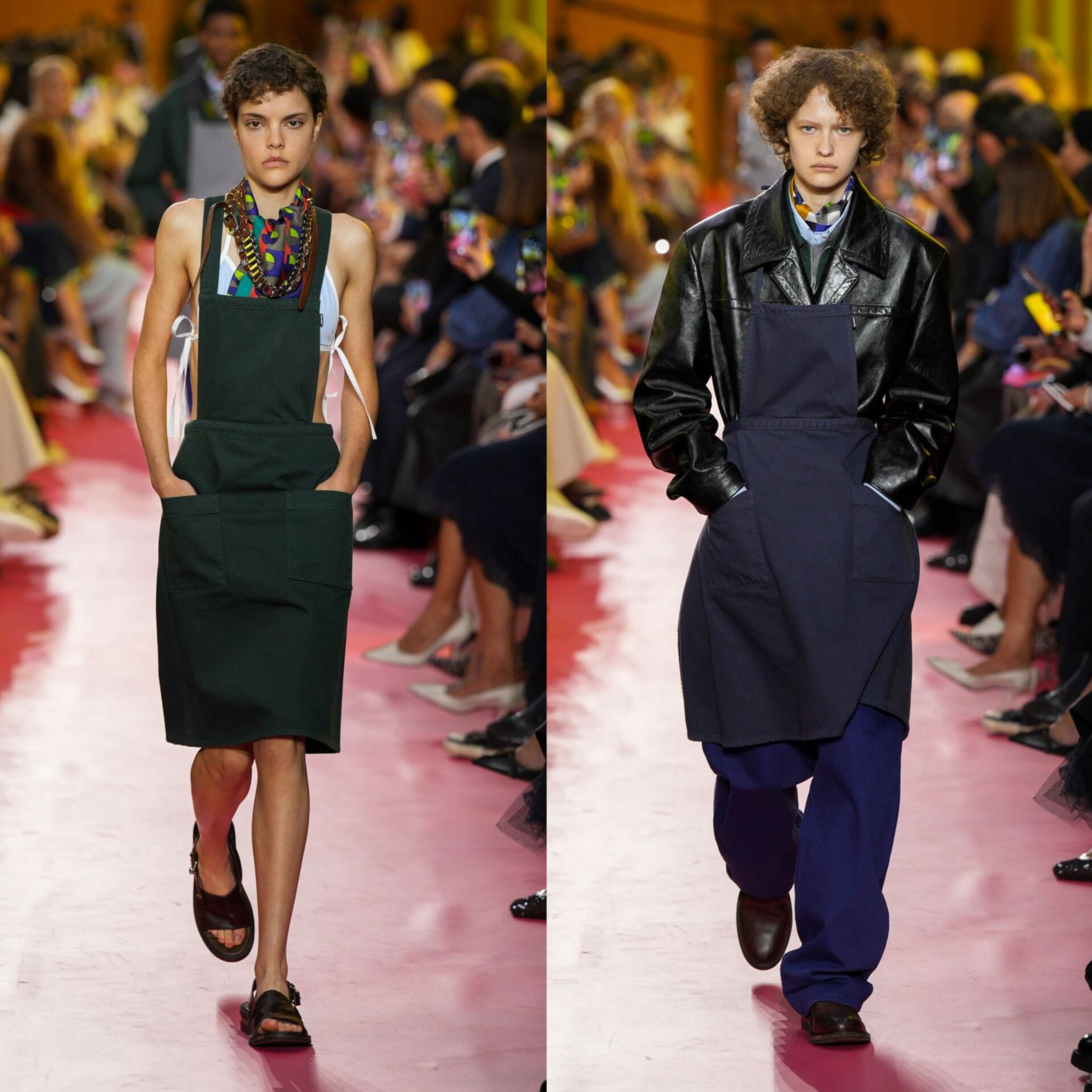 MiuMiu秀场叠搭公式MiuMiu2026春夏系列再次以亮色创新带我们走