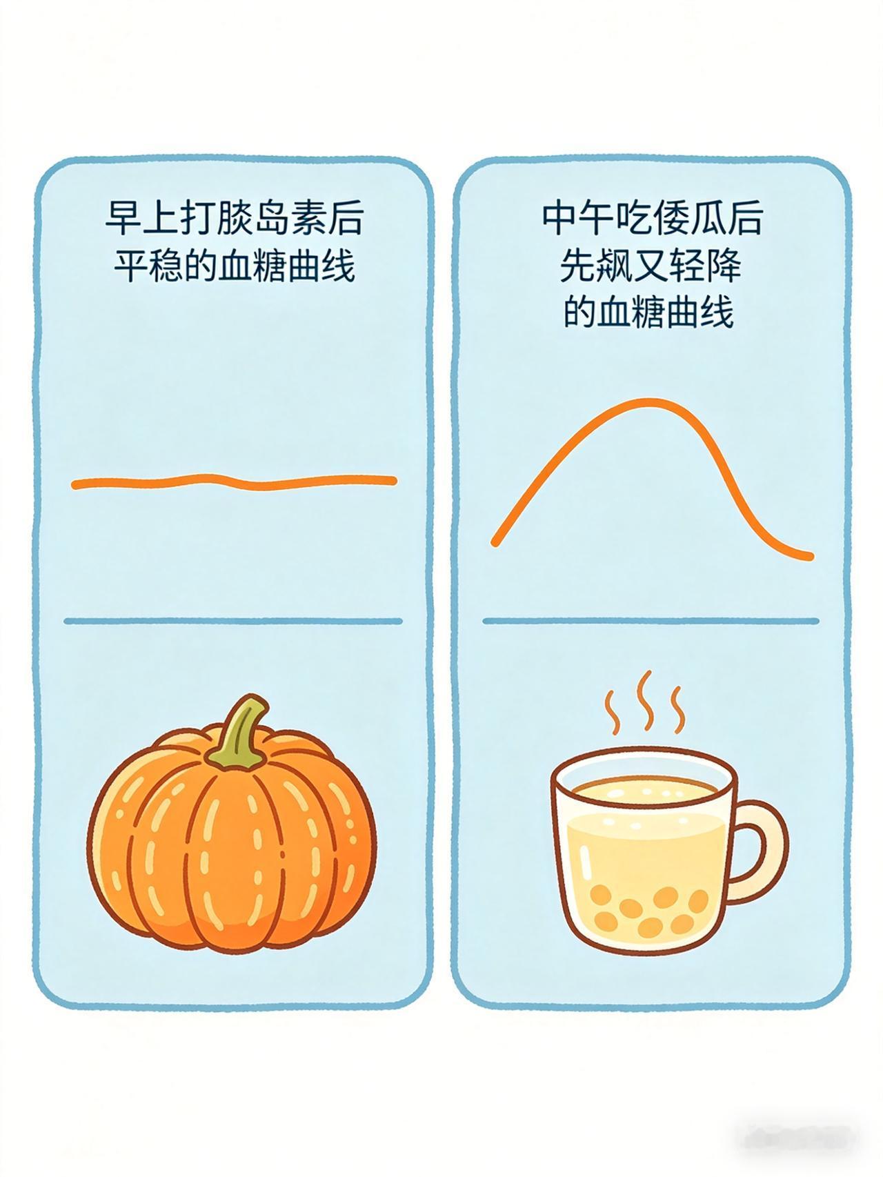 血糖先飙升又骤降，原来是这么回事我早上打了8个单位胰岛素，血糖一直挺平稳，